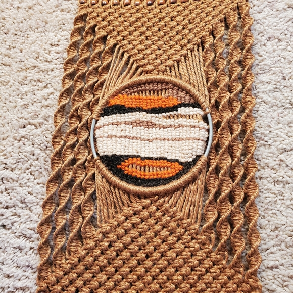 Vintage 60's 70's Macrome Wall Hanging - Picture 2 of 5